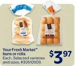Walmart Your Fresh Market buns or rolls offer