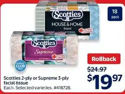 Walmart Scotties facial tissue offer