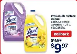 Walmart Lysol multi-surface cleaner offer