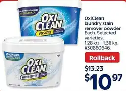 Walmart OxiClean laundry stain remover powder offer