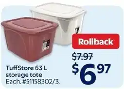 Walmart TuffStore storage tote offer