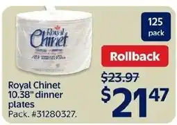 Walmart Royal Chinet dinner plates offer