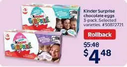 Walmart Kinder Surprise chocolate eggs offer