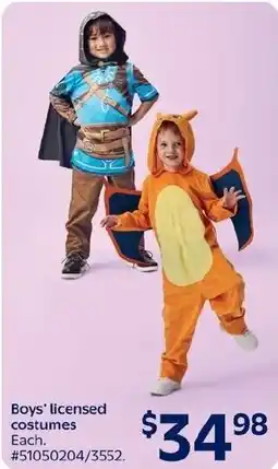 Walmart Boys' licensed costumes offer