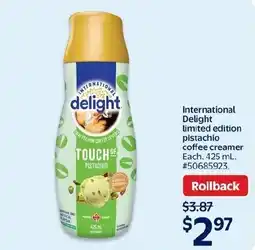 Walmart International Delight touch of pistachio coffee creamer offer