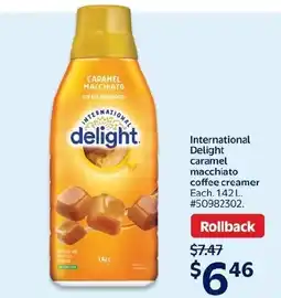 Walmart International Delight caramel macchiato coffee creamer offer