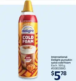 Walmart International Delight pumpkin spice cold foam offer