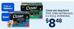 Walmart Cesar wet dog food Pack offer