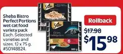 Walmart Sheba Bistro Perfect Portions wet cat food variety pack offer