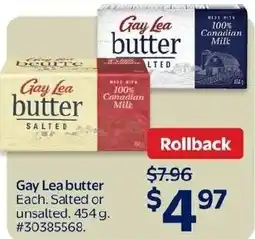 Walmart Gay Lea butter offer