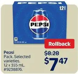 Walmart Pepsi Pack. Selected varieties offer