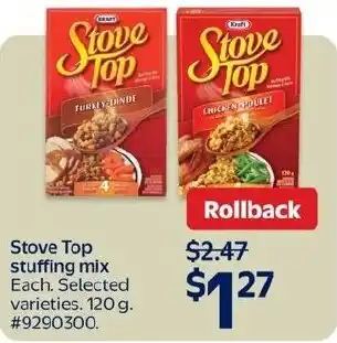 Kraft Stove Top stuffing mix
