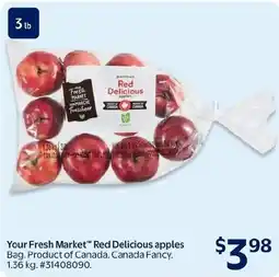 Walmart Your Fresh Market red delicious apples offer