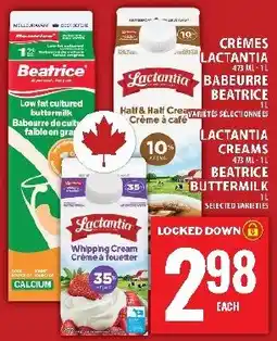 Food Basics Lactantia creams offer