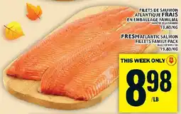 Food Basics Fresh Atlantic Salmon Fillets Family Pack offer