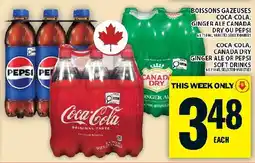 Food Basics Coca-Cola ginger ale or Pepsi soft drinks offer
