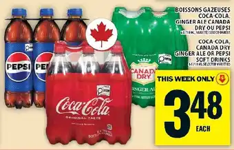 Coca-Cola ginger ale or Pepsi soft drinks
