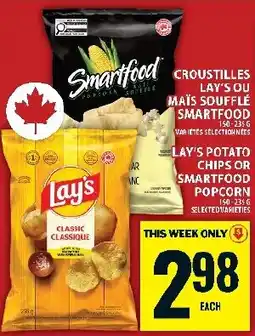 Food Basics Lay's potato chips or Smartfood popcorn offer