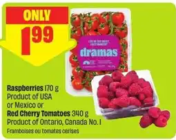 FreshCo Dramas raspberries and red cherry tomatoes offer