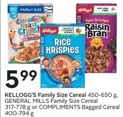 Sobeys Kellogg's Family Size Cereal offer