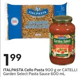 Sobeys Italpasta cello pasta or catelli garden select pasta sauce offer