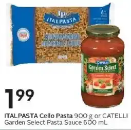 Sobeys Italpasta cello pasta or catelli garden select pasta sauce offer