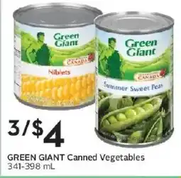 Sobeys Green Giant Canned Vegetables offer