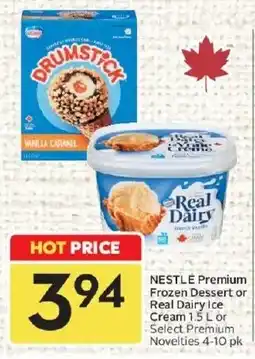Sobeys Nestle premium frozen dessert or real dairy ice cream offer