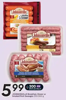 Sobeys Johnsonville Breakfast, Dinner or Smoked Pork Sausages offer