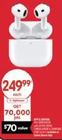 Shoppers Drug Mart Apple AirPods 4th Generation offer