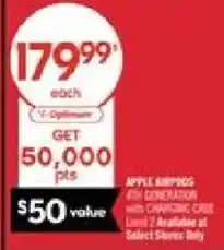 Shoppers Drug Mart Apple AirPods 4th Generation offer