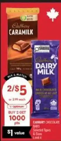 Shoppers Drug Mart Cadbury chocolate offer