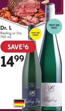 Sobeys Dr. L Riesling or Dry offer
