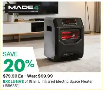 Made4 Supply 518 BTU Infrared Electric Space Heater