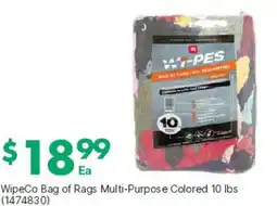 Kent WipeCo Bag of Rags Multi-Purpose Colored offer