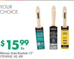 Kent Minwax Stain Brushes 1.5" offer