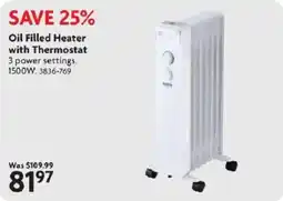 Home Hardware Oil Filled Heater with Thermostat offer