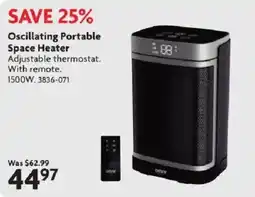 Home Hardware Omni oscillating portable space heater offer
