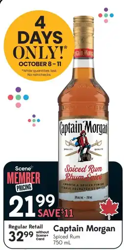 Sobeys Captain Morgan Spiced Rum offer