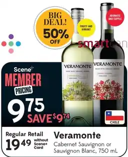 Sobeys Veramonte Cabernet Sauvignon or Sauvignon Blanc offer