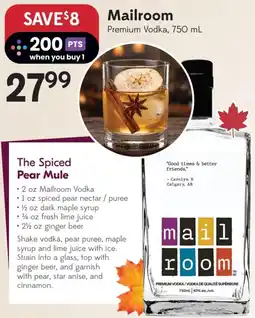 Sobeys Mailroom Premium Vodka offer