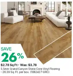 Kent 5.5mm Grand Canyon Stone Core Vinyl Flooring offer