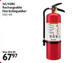 Home Hardware Kidde 3a/40bc rechargeable fire extinguisher offer