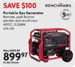 Home Hardware Benchmark portable gas generator offer