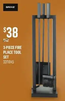 Canac Braiz 3-piece fire place tool set offer