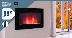 Canac Braiz curved wall-mounted electric fireplace offer