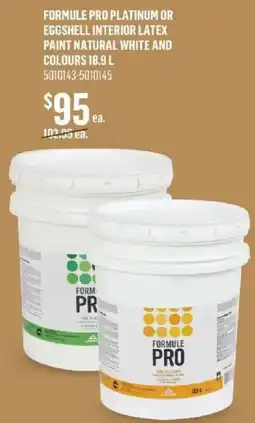 Canac Formule Pro platinum or eggshell interior latex paint natural white and colours offer