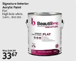 Home Hardware Beautitone signature interior acrylic paint flat offer