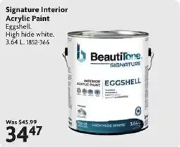 Home Hardware Beautitone signature interior acrylic paint eggshell offer
