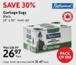 Home Hardware Professional garbage bags offer